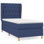 vidaXL Giroletto a Molle con Materasso Blu 80x200 cm inTessuto