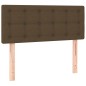 vidaXL Giroletto a Molle con Materasso Marrone Scuro 80x200 cm Tessuto