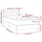 vidaXL Giroletto a Molle con Materasso Marrone Scuro 80x200 cm Tessuto