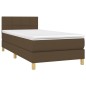 vidaXL Letto a Molle Materasso e LED Marrone Scuro 80x200cm in Tessuto vidaXL Letto a Molle Materasso e LED Marrone Scuro 80x200cm in Tessuto