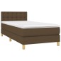 vidaXL Letto a Molle Materasso e LED Marrone Scuro 80x200cm in Tessuto vidaXL Letto a Molle Materasso e LED Marrone Scuro 80x200cm in Tessuto