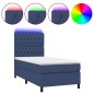 vidaXL Letto a Molle con Materasso e LED Blu 80x200 cm in Tessuto vidaXL Letto a Molle con Materasso e LED Blu 80x200 cm in Tessuto