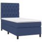 vidaXL Letto a Molle con Materasso e LED Blu 80x200 cm in Tessuto vidaXL Letto a Molle con Materasso e LED Blu 80x200 cm in Tessuto