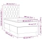 vidaXL Letto a Molle con Materasso e LED Blu 80x200 cm in Tessuto vidaXL Letto a Molle con Materasso e LED Blu 80x200 cm in Tessuto
