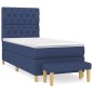 vidaXL Giroletto a Molle con Materasso Blu 80x200 cm inTessuto