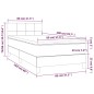 vidaXL Giroletto a Molle con Materasso Marrone Scuro 80x200 cm Tessuto