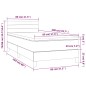vidaXL Giroletto a Molle con Materasso Tortora 80x200 cm inTessuto