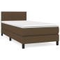 vidaXL Giroletto a Molle con Materasso Marrone Scuro 80x200 cm Tessuto