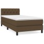 vidaXL Giroletto a Molle con Materasso Marrone Scuro 80x200 cm Tessuto