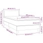 vidaXL Giroletto a Molle con Materasso Blu 80x200 cm inTessuto