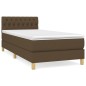 vidaXL Giroletto a Molle con Materasso Marrone Scuro 80x200 cm Tessuto
