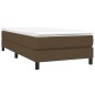 vidaXL Giroletto a Molle con Materasso Marrone Scuro 80x200 cm Tessuto