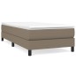 vidaXL Giroletto a Molle con Materasso Tortora 80x200 cm inTessuto