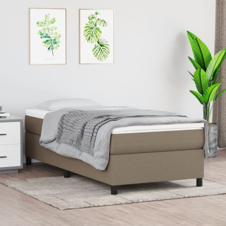 vidaXL Giroletto a Molle con Materasso Tortora 80x200 cm inTessuto