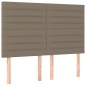 Testiera a LED Tortora 144x5x118/128 cm in Tessuto Testiera a LED Tortora 144x5x118/128 cm in Tessuto