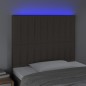 Testiera a LED tortora 90x5x118/128 cm in Tessuto Testiera a LED tortora 90x5x118/128 cm in Tessuto
