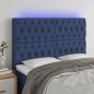 Testiera a LED Blu 160x7x118/128 cm in Tessuto Testiera a LED Blu 160x7x118/128 cm in Tessuto
