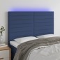 vidaXL Testiera a LED Blu 144x5x118/128 cm in Tessuto vidaXL Testiera a LED Blu 144x5x118/128 cm in Tessuto