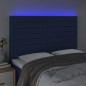 vidaXL Testiera a LED Blu 144x5x118/128 cm in Tessuto vidaXL Testiera a LED Blu 144x5x118/128 cm in Tessuto