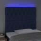 Testiera a LED Blu 100x7x118/128 cm in Tessuto Testiera a LED Blu 100x7x118/128 cm in Tessuto