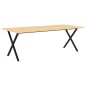    vidaXL Piano Tavolo 220x100x2,5 cm in Legno Massello di Pino