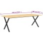    vidaXL Piano Tavolo 220x100x2,5 cm in Legno Massello di Pino