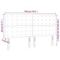 Testiera 4 pz Tortora 90x5x78/88 cm in Tessuto Testiera 4 pz Tortora 90x5x78/88 cm in Tessuto