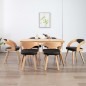 vidaXL Sedie da Pranzo 6 pz Nere in Legno Piegato e Similpelle vidaXL Sedie da Pranzo 6 pz Nere in Legno Piegato e Similpelle