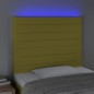Testiera a LED Verde 100x5x118/128 cm in Tessuto Testiera a LED Verde 100x5x118/128 cm in Tessuto