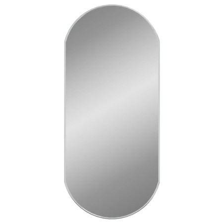 vidaXL Specchio da Parete Argento 90x40 cm Ovale
