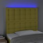 Testiera a LED Verde 80x5x118/128 cm in Tessuto Testiera a LED Verde 80x5x118/128 cm in Tessuto