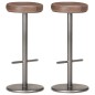 vidaXL Sgabelli da Bar 2 pz Marrone Anticato in Vera Pelle vidaXL Sgabelli da Bar 2 pz Marrone Anticato in Vera Pelle