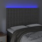 Testiera a LED Grigio Scuro 144x5x118/128cm in Velluto Testiera a LED Grigio Scuro 144x5x118/128cm in Velluto