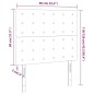 vidaXL Testiera a LED Blu Scuro 90x5x118/128 cm in Velluto vidaXL Testiera a LED Blu Scuro 90x5x118/128 cm in Velluto