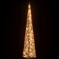 vidaXL Cono di Luce di Natale 60 LED Bianco Caldo 120 cm in Acrilico vidaXL Cono di Luce di Natale 60 LED Bianco Caldo 120 cm in Acrilico