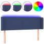 Testiera a LED Blu 147x16x78/88 cm in Tessuto Testiera a LED Blu 147x16x78/88 cm in Tessuto