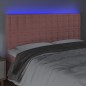 Testiera a LED rosa 200x5x118/128 cm in Velluto Testiera a LED rosa 200x5x118/128 cm in Velluto
