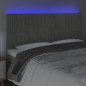 vidaXL Testiera a LED Grigio Chiaro 180x5x118/128 cm in Velluto vidaXL Testiera a LED Grigio Chiaro 180x5x118/128 cm in Velluto