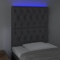 Testiera a LED Grigio Scuro 80x7x118/128 cm in Tessuto Testiera a LED Grigio Scuro 80x7x118/128 cm in Tessuto