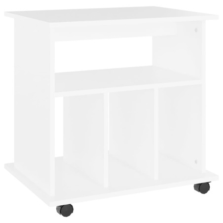 vidaXL Mobiletto con Rotelle Bianco 60x45x60 cm in Truciolato