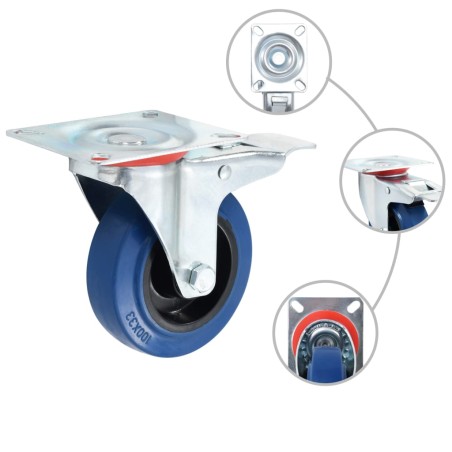 vidaXL Rotelle 4 pz 100 mm