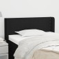 Testiera ad Orecchio Nera 103x16x78/88 cm in Tessuto Testiera ad Orecchio Nera 103x16x78/88 cm in Tessuto