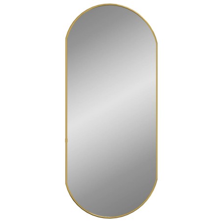 vidaXL Specchio da Parete Dorato 80x35 cm Ovale