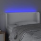 Testiera a LED Bianca 103x16x78/88 cm in Similpelle Testiera a LED Bianca 103x16x78/88 cm in Similpelle