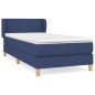 vidaXL Giroletto a Molle con Materasso Blu 90x200 cm inTessuto