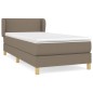 vidaXL Giroletto a Molle con Materasso Tortora 90x190 cm in Tessuto