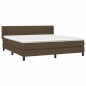 vidaXL Giroletto a Molle con Materasso Marrone Scuro 180x200cm Tessuto