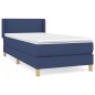 vidaXL Giroletto a Molle con Materasso Blu 90x200 cm inTessuto
