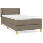 vidaXL Giroletto a Molle con Materasso Tortora 90x190 cm in Tessuto