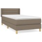 vidaXL Giroletto a Molle con Materasso Tortora 90x190 cm in Tessuto